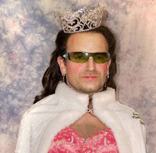Celebrity Funny Pictures Is it Bono or Beauty Queen ?