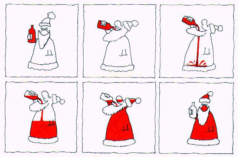 Cartoon Funny Pictures Why Santa is red? Cool!