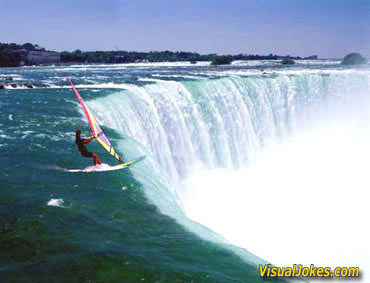 Clean Funny Pictures Waterfall surfing